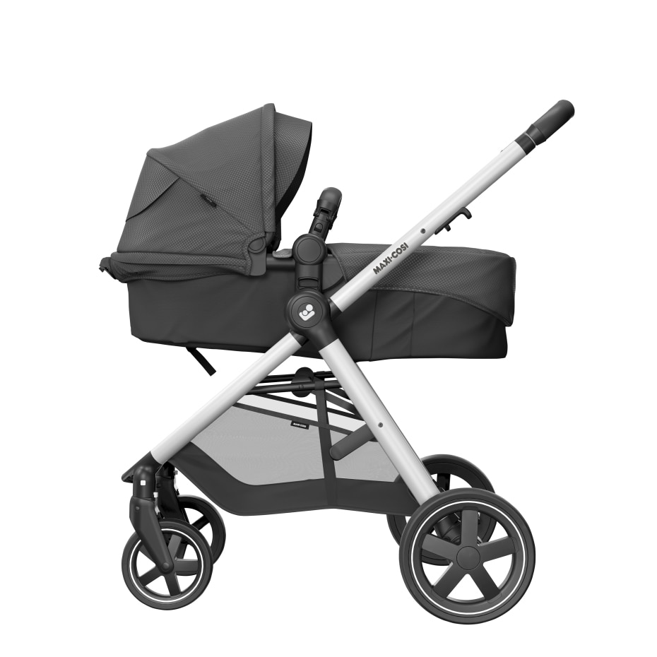 Maxi-Cosi Zelia 2-1 Pushchair with Rock i-Size Baby Car Seat Black Frame Nomad Blue 