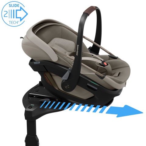 Maxi-Cosi Coral Slide Pro, ultra-lightweight baby car seat with SLIDETECH®2, full lie-flat position, g-cell side impact protection and hands-free carrying